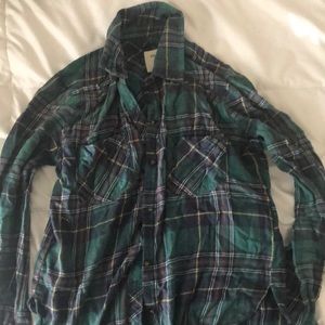 Green A&F flannel